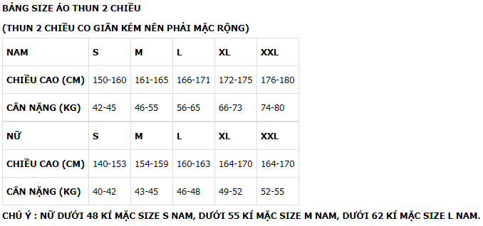 Chọn size áo thun đồng phục như thế nào là phù hợp?