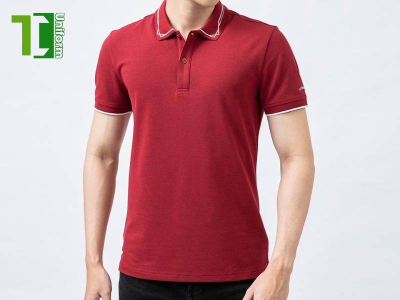 Công Ty May Đồng Phục Thành Công | May áo thun đỏ nam đồng phục đẹp, nổi bật, giá xưởng áo thun đỏ nam